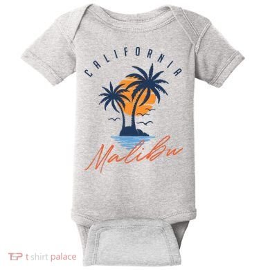 Summer In Malibu Beach Baby Bodysuit