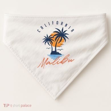 Summer In Malibu Beach USA-Made Doggie Bandana