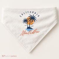 Summer In Malibu Beach USA-Made Doggie Bandana thumb 0