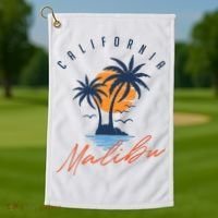 Summer In Malibu Beach Golf Towel thumb 1