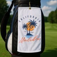 Summer In Malibu Beach Golf Towel thumb 2