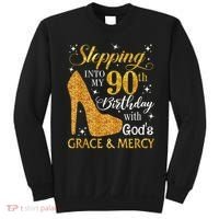Stepping Into My 90th Birthday With God'S Grace & Mercy Sweatshirt thumb 0