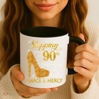 Stepping Into My 90th Birthday With God'S Grace & Mercy Coffee Mug thumb 3