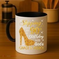 Stepping Into My 90th Birthday With God'S Grace & Mercy Coffee Mug thumb 4