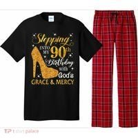 Stepping Into My 90th Birthday With God'S Grace & Mercy Pajama Set thumb 0