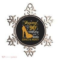 Stepping Into My 90th Birthday With God'S Grace & Mercy Ornament thumb 0