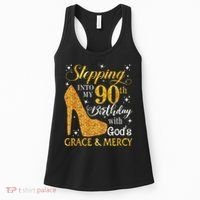 Stepping Into My 90th Birthday With God'S Grace & Mercy Women's Tank Top thumb 0