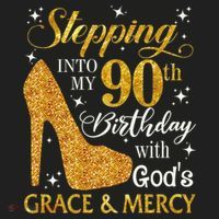 Stepping Into My 90th Birthday With God'S Grace & Mercy Hat thumb 2