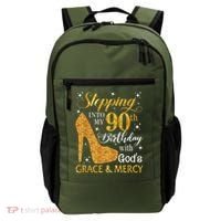 Stepping Into My 90th Birthday With God'S Grace & Mercy Backpack thumb 0