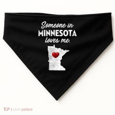 Someone In Minnesota Loves Me Minnesota Mn USA-Made Doggie Bandana
