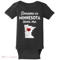 Someone In Minnesota Loves Me Minnesota Mn Baby Bodysuit thumb 0