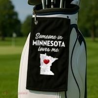 Someone In Minnesota Loves Me Minnesota Mn Golf Towel thumb 2