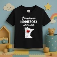 Someone In Minnesota Loves Me Minnesota Mn Toddler T-Shirt thumb 3