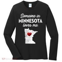 Someone In Minnesota Loves Me Minnesota Mn Women's Long Sleeve Shirt thumb 0