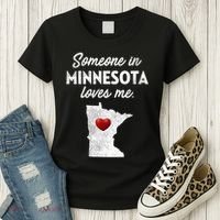 Someone In Minnesota Loves Me Minnesota Mn Women's T-Shirt thumb 3