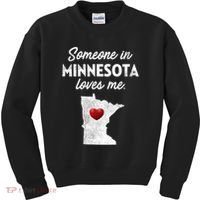 Someone In Minnesota Loves Me Minnesota Mn Kids Sweatshirt thumb 0