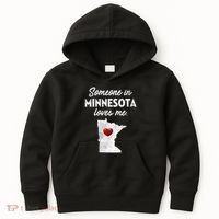 Someone In Minnesota Loves Me Minnesota Mn Kids Hoodie thumb 0