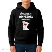 Someone In Minnesota Loves Me Minnesota Mn Kids Hoodie thumb 4