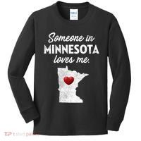 Someone In Minnesota Loves Me Minnesota Mn Kids Long Sleeve Shirt thumb 0