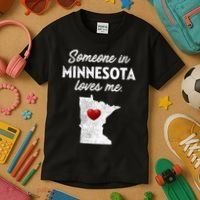 Someone In Minnesota Loves Me Minnesota Mn Kids T-Shirt thumb 3