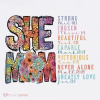 She Is Mom She Is Strong Bible Verse Mom Long Sleeve Shirt thumb 2