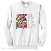 She Is Mom She Is Strong Bible Verse Mom Sweatshirt thumb 0