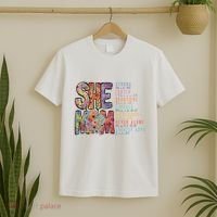 She Is Mom She Is Strong Bible Verse Mom T-Shirt thumb 2
