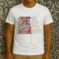 She Is Mom She Is Strong Bible Verse Mom T-Shirt thumb 3