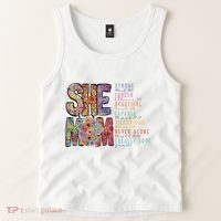 She Is Mom She Is Strong Bible Verse Mom Tank Top thumb 2