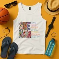 She Is Mom She Is Strong Bible Verse Mom Tank Top thumb 4