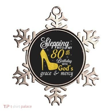 Stepping Into My 80th Birthday With God's Grace And Mercy Ornament