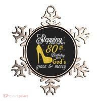 Stepping Into My 80th Birthday With God's Grace And Mercy Ornament thumb 0