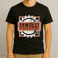 Sawdust Is Man Woodworking Or Carpenter Gift T-Shirt thumb 3