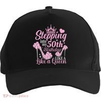 Stepping Into My 50Th Birthday Like A Queen Five-Panel Snapback Cap thumb 0