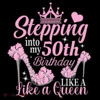 Stepping Into My 50Th Birthday Like A Queen Hoodie thumb 7