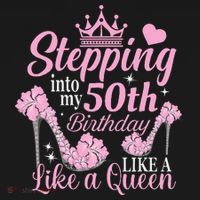 Stepping Into My 50Th Birthday Like A Queen Pajama Set thumb 2