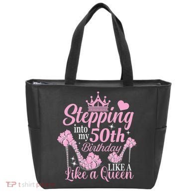 Stepping Into My 50Th Birthday Like A Queen Tote Bag