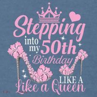 Stepping Into My 50Th Birthday Like A Queen Garment-Dyed Sweatshirt thumb 2