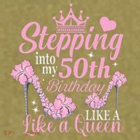Stepping Into My 50Th Birthday Like A Queen Garment-Dyed Women's Muscle Tee thumb 6