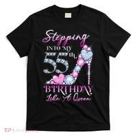 Stepping Into My 55th  Birthday Like A Queen T-Shirt thumb 0