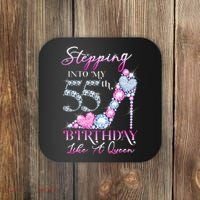 Stepping Into My 55th  Birthday Like A Queen Coaster thumb 0