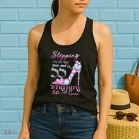 Stepping Into My 55th  Birthday Like A Queen Women's Tank Top thumb 2