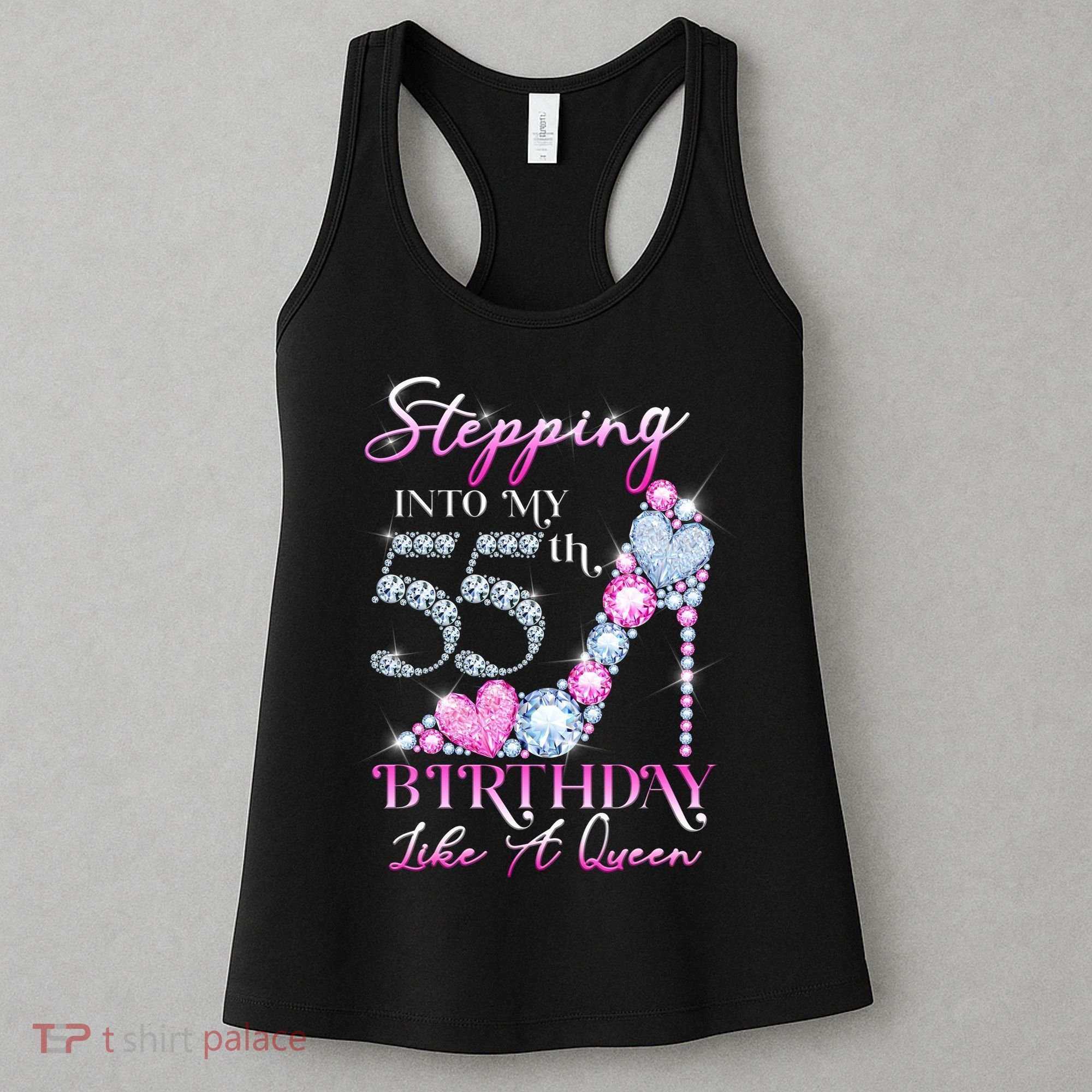 Stepping Into My 55th  Birthday Like A Queen Women's Tank Top
