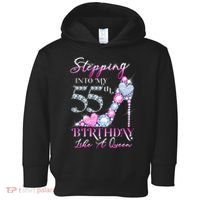 Stepping Into My 55th  Birthday Like A Queen Toddler Hoodie thumb 0