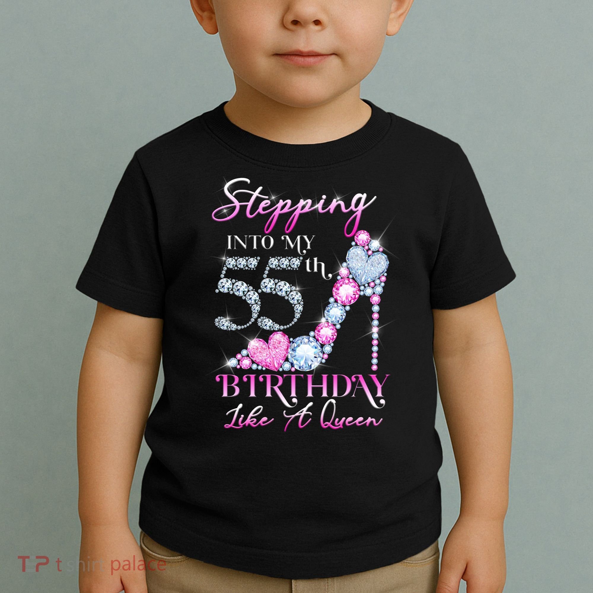 Stepping Into My 55th  Birthday Like A Queen Toddler T-Shirt