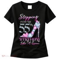 Stepping Into My 55th  Birthday Like A Queen Women's T-Shirt thumb 0