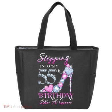 Stepping Into My 55th  Birthday Like A Queen Tote Bag