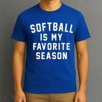 Softball Is My Favorite Season Softball Sports Lover Funny Gift T-Shirt thumb 3