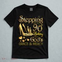 Stepping into my 90th birthday with God's grace & Mercy T-Shirt thumb 5