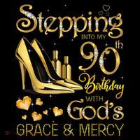 Stepping into my 90th birthday with God's grace & Mercy Women's Hoodie thumb 2